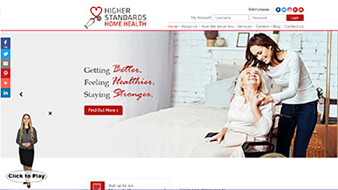 Website Spokesperson Example - Higher Standards Home Health